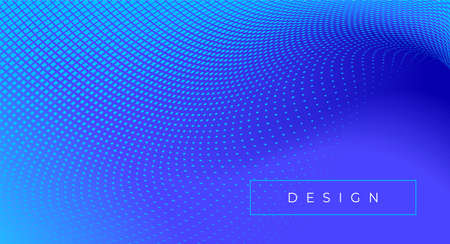 Color halftone gradient, futuristic background. Element of modern design wallpaper, background, packaging. Bright color lines, abstract shapes, dots. Background in minimalist style.のイラスト素材