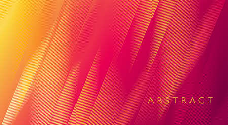 Color geometric gradient, futuristic background. Element of modern design wallpaper, background, packaging. Bright color lines, abstract shapes, dots. Background in minimalist style.のイラスト素材