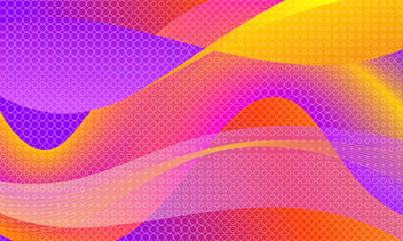 Color geometric gradient, futuristic background. Element of modern design wallpaper, background, packaging. Bright color lines, abstract shapes, dots. Background in minimalist style.のイラスト素材