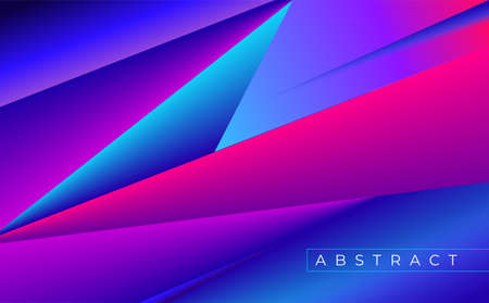 Color geometric gradient, futuristic background. Element of modern design wallpaper, background, packaging. Bright color lines, abstract shapes, dots. Background in minimalist style.のイラスト素材