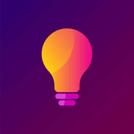 Multicolor business idea vector, creative bulb icon.のイラスト素材