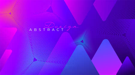 Color geometric gradient, futuristic background. Element of modern design wallpaper, background, packaging. Bright color lines, abstract shapes, dots. Background in minimalist style.のイラスト素材