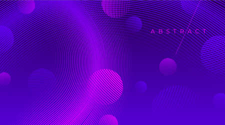 Color geometric gradient, futuristic background. Element of modern design wallpaper, background, packaging. Bright color lines, abstract shapes, dots. Background in minimalist style.のイラスト素材