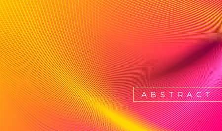 Color geometric gradient, futuristic background. Element of modern design wallpaper, background, packaging. Bright color lines, abstract shapes, dots. Background in minimalist style.のイラスト素材