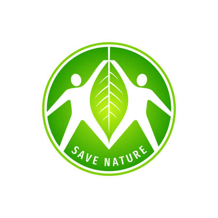 people & nature balance, eco lifestyle concept vector icon. healthy growth Concept.のイラスト素材