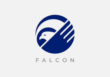 Stylized eagle template design. Vector illustration.のイラスト素材