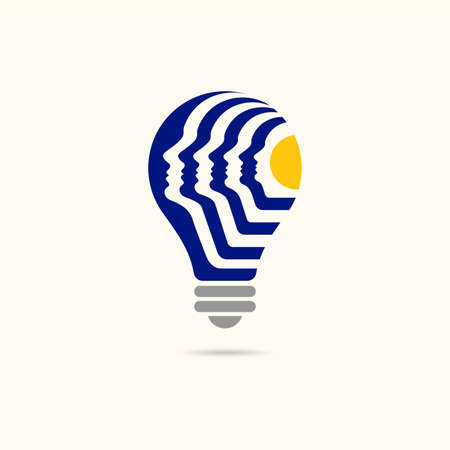 Idea concept with human head, Creative Vectorのイラスト素材