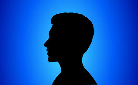 Human head thinking a new idea, Creative Concept.のイラスト素材