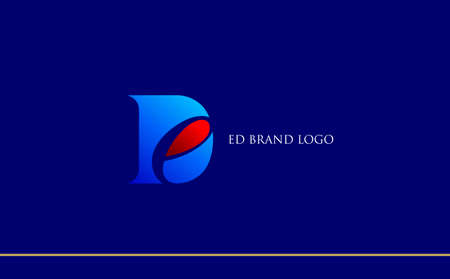 ED and DE letter design for multiple use , Icon , apps iconのイラスト素材