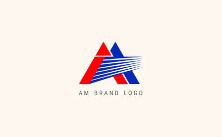 AM Letter  Design with Creative Modern Trendy Typographyのイラスト素材