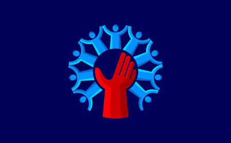 Creative concept of Human rights protest poster or design.のイラスト素材