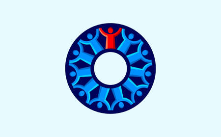 Human resource vector concept for leadership . Vector Illustration.のイラスト素材