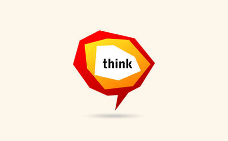 Speech bubble symbol, think communication creative template designのイラスト素材