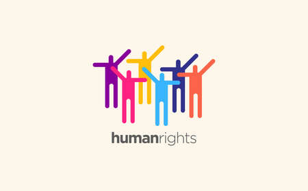 Creative concept of Human rights protest poster or design.のイラスト素材