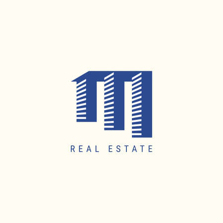 Real estate design template, Construction Architecture Building symbol vector.のイラスト素材