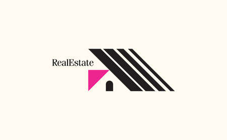 template real estate, apartment, condo, house, rental, business. brand, branding, company, corporate, identity. Clean, modern and elegant style design.のイラスト素材