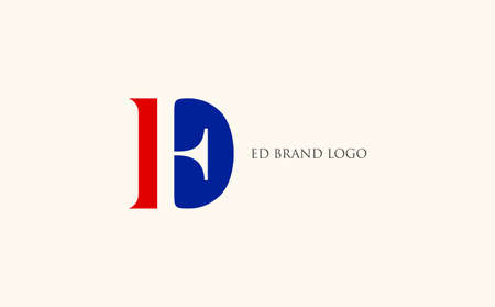 ED and DE letter design for multiple use , Icon , apps iconのイラスト素材