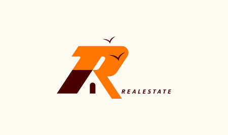 LETTER R REAL ESTATE , Creative Concept for icon.のイラスト素材