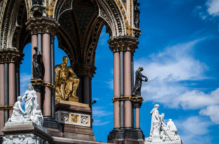 photo of Albert Memorial, London's famous landmark, on a bright day