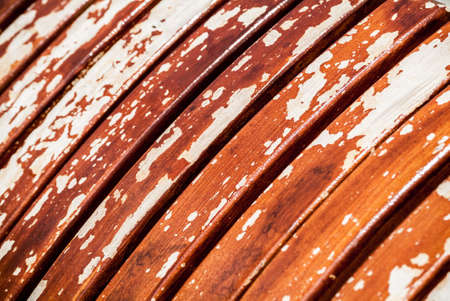 close-up abstract photo of a painted benchの写真素材
