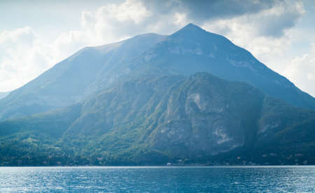 beautiful view of mountains near Lake Como in Italyの写真素材