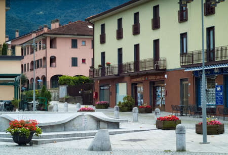 Colico, Italy - September 8th, 2015: view of the lakeside part of Colico, a town in the northern part of Lake Comoのeditorial素材