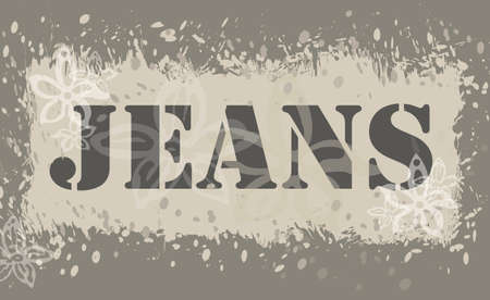 grungy jeans labelの写真素材