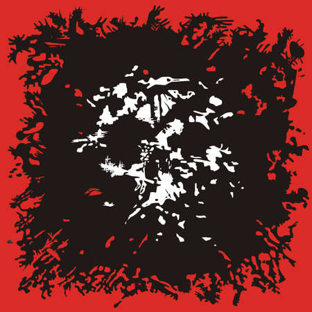 horrifying skull against black and red backgroundの写真素材