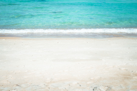 Sea White sand beach with blue sea Chaweng Beach, Koh Samui, Thailandの写真素材