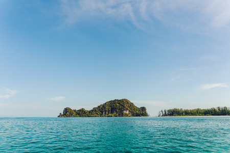 Blue sea And the islandの写真素材