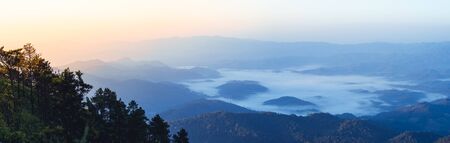 Morning light, sunrise on the mountain - morning natureの写真素材