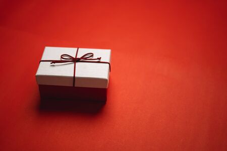 Christmas gift- Pine cones and branches  On the wood-の写真素材