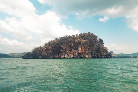 Island and clear water,Travel Beach-Blue sea and rocky mountains, の写真素材