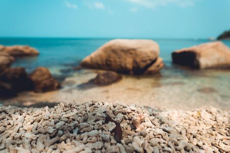 Island and clear water,Travel Beach-Blue sea and rocky mountains, の写真素材