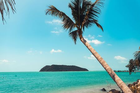 Island and clear water,Travel Beach-Blue sea and rocky mountains, の写真素材