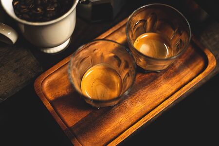 Coffee-Make coffee from the machine at homeの写真素材