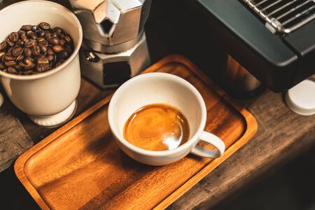 Coffee-Make coffee from the machine at homeの写真素材