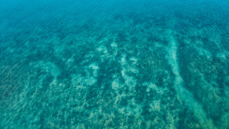 View of the sea and Hong Island from a high angle in the morning