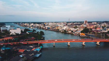 Clear water on the island,Bright blue sea and beach Birdâs Eye Viewの写真素材