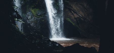 Waterfall in nature travel mok fah waterfall
