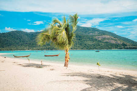 Tropical beach in the Lipeの写真素材