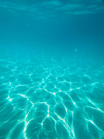 Travel in the diving sea Clear blue sea