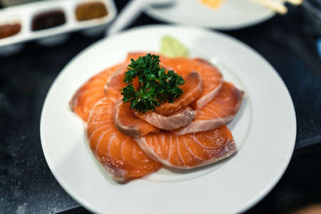 Trees and ferns in the rainy day Green forestの写真素材