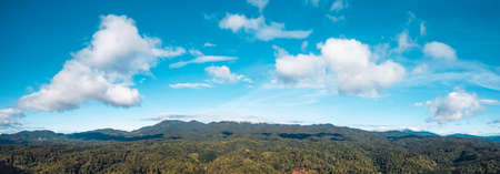 mountain scenery in the morning, high angle, summer,landscapeの写真素材