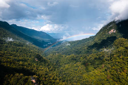 Green mountain view at Doi Luang Chiang Daoの写真素材