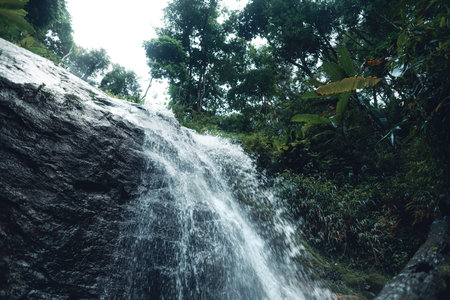 Waterfall in tropical forest