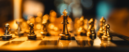 A chess king is on the table in the cafe,old king in chess gameの写真素材