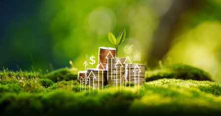 Investment and Growth your financial,Financial growth and the environmentの写真素材