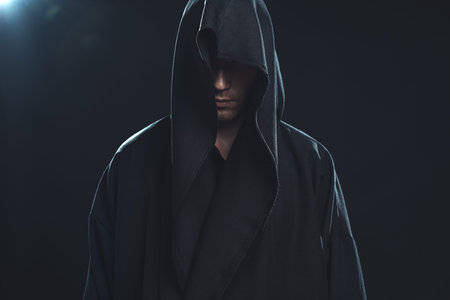 Portrait of a Man in a black robe 