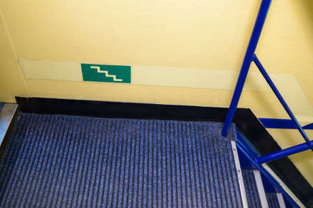 Safety information sign - stepの写真素材